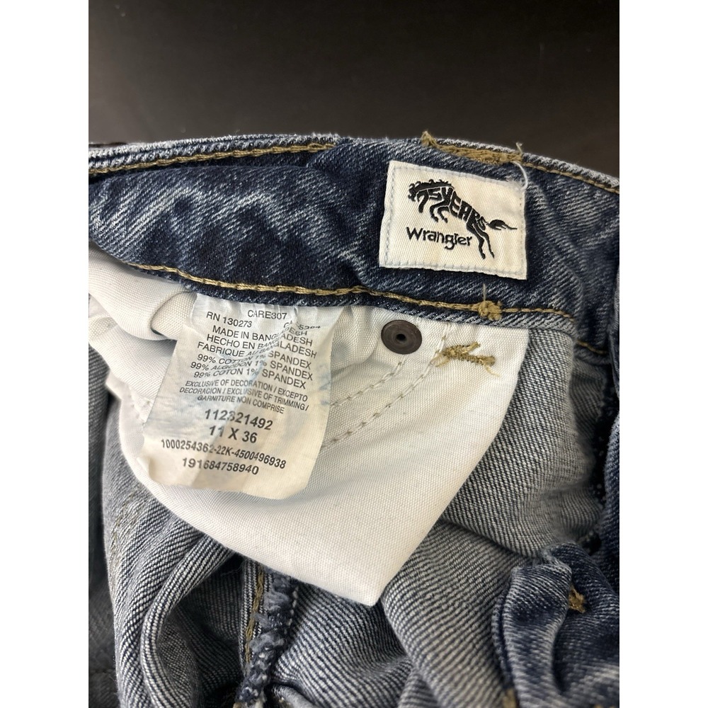 Womens Light Blue Wrangler Jeans Size 11x36 Bootcut Mid Rise - Picture 7 of 7